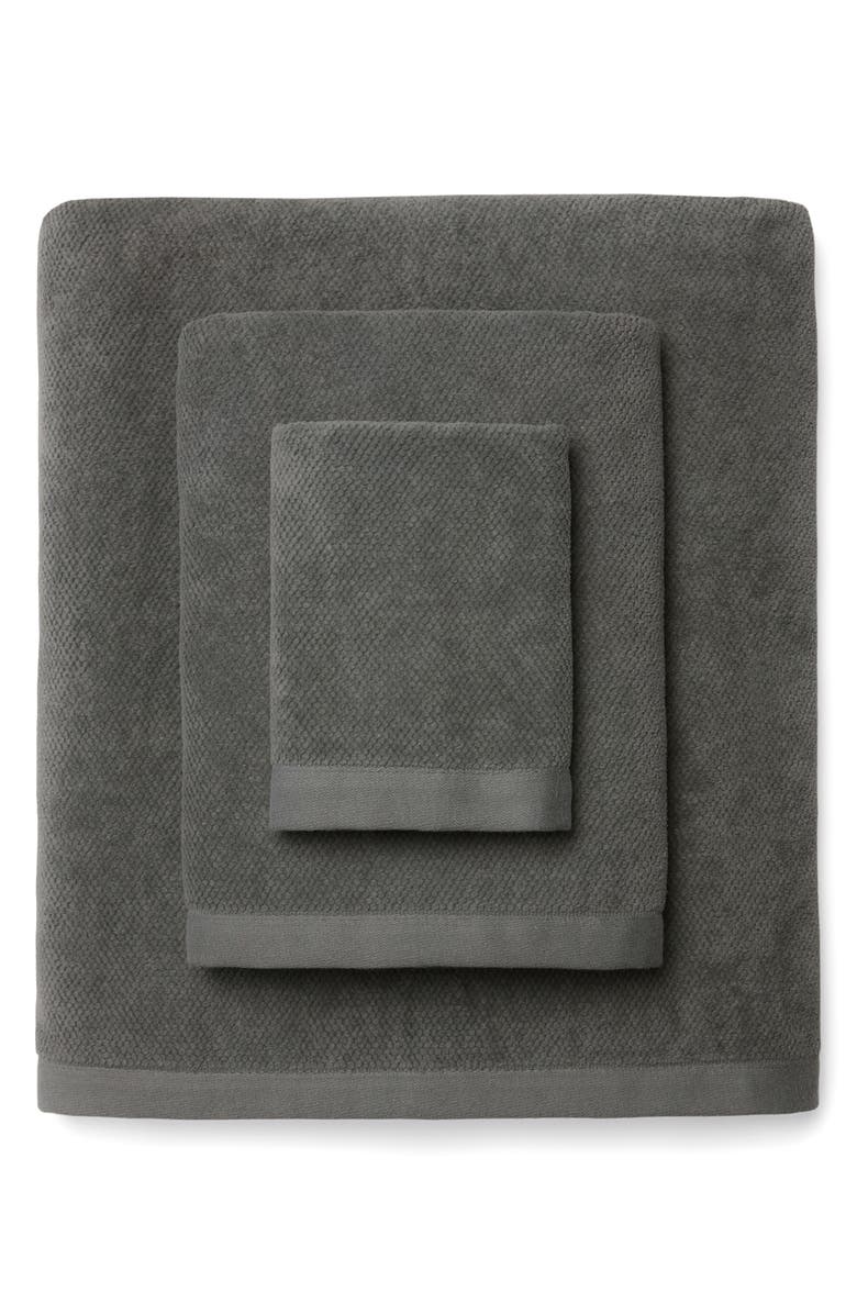 SFERRA Canedo Nuovo Combed Cotton Bath Towel, Alternate, color, Charcoal