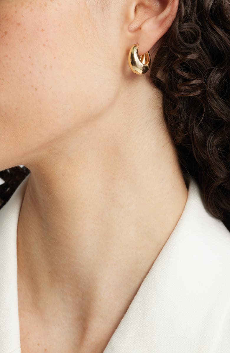 Nordstrom Tapered Huggie Hoop Earrings, Alternate, color, Gold