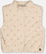 Deux par Deux Corduroy Quilted Zip Puffy Vest