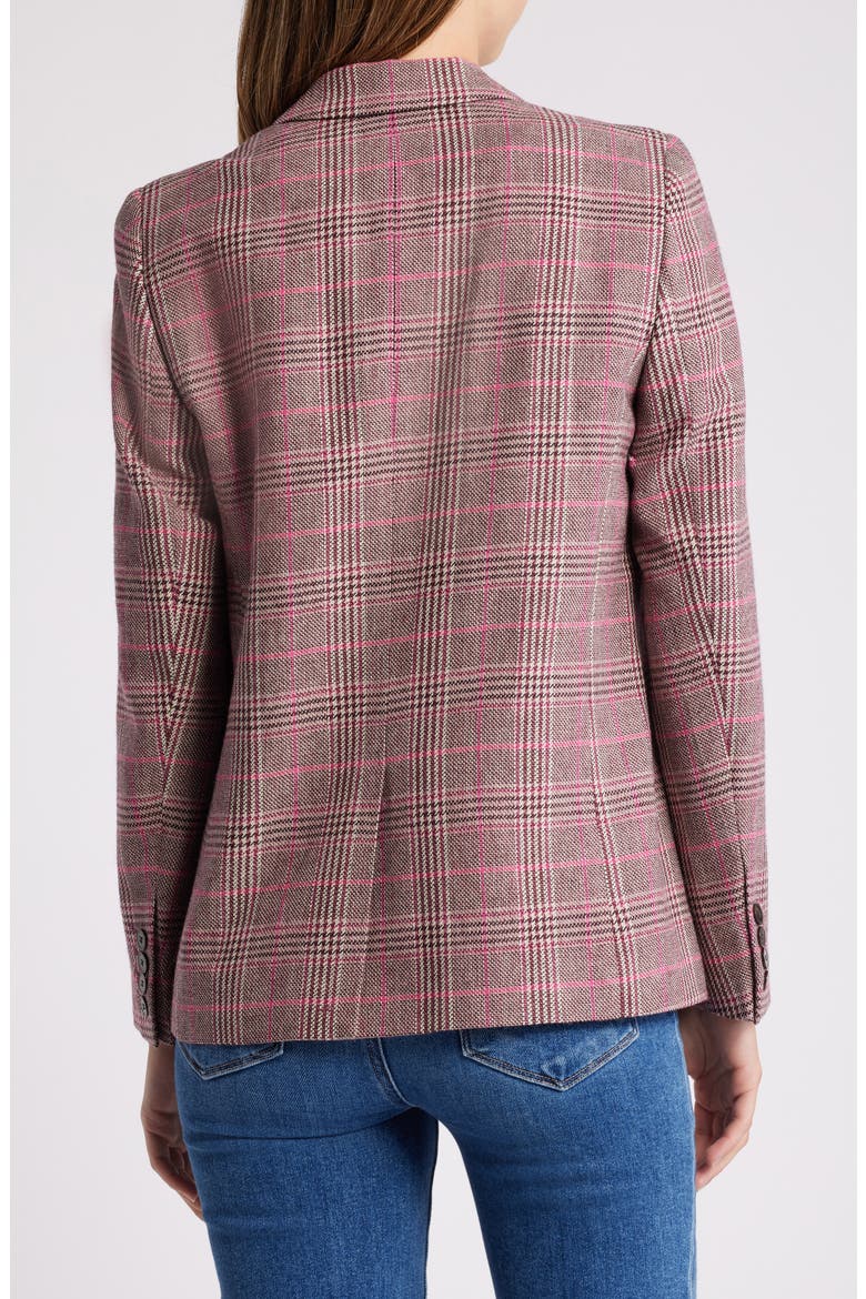 Tori Plaid Double Breasted Blazer, Alternate, color, PURPLE