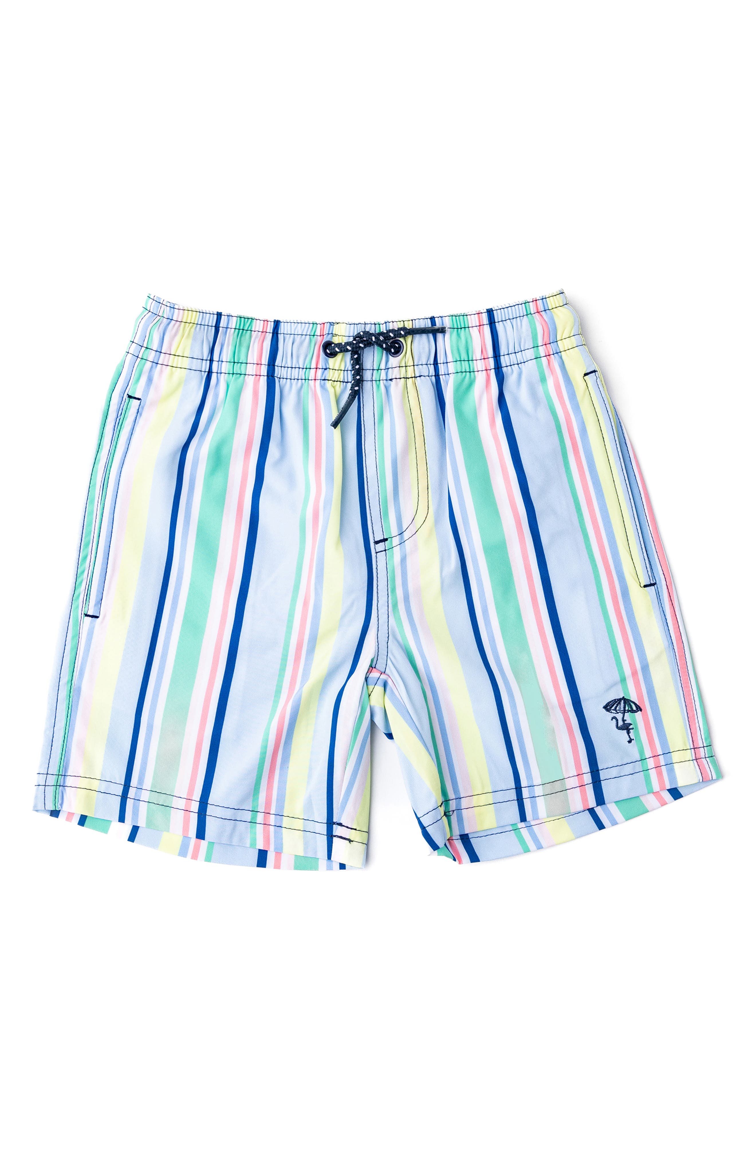 Shade Critters Kids' Beach Stripe UPF 50+ Swim Trunks