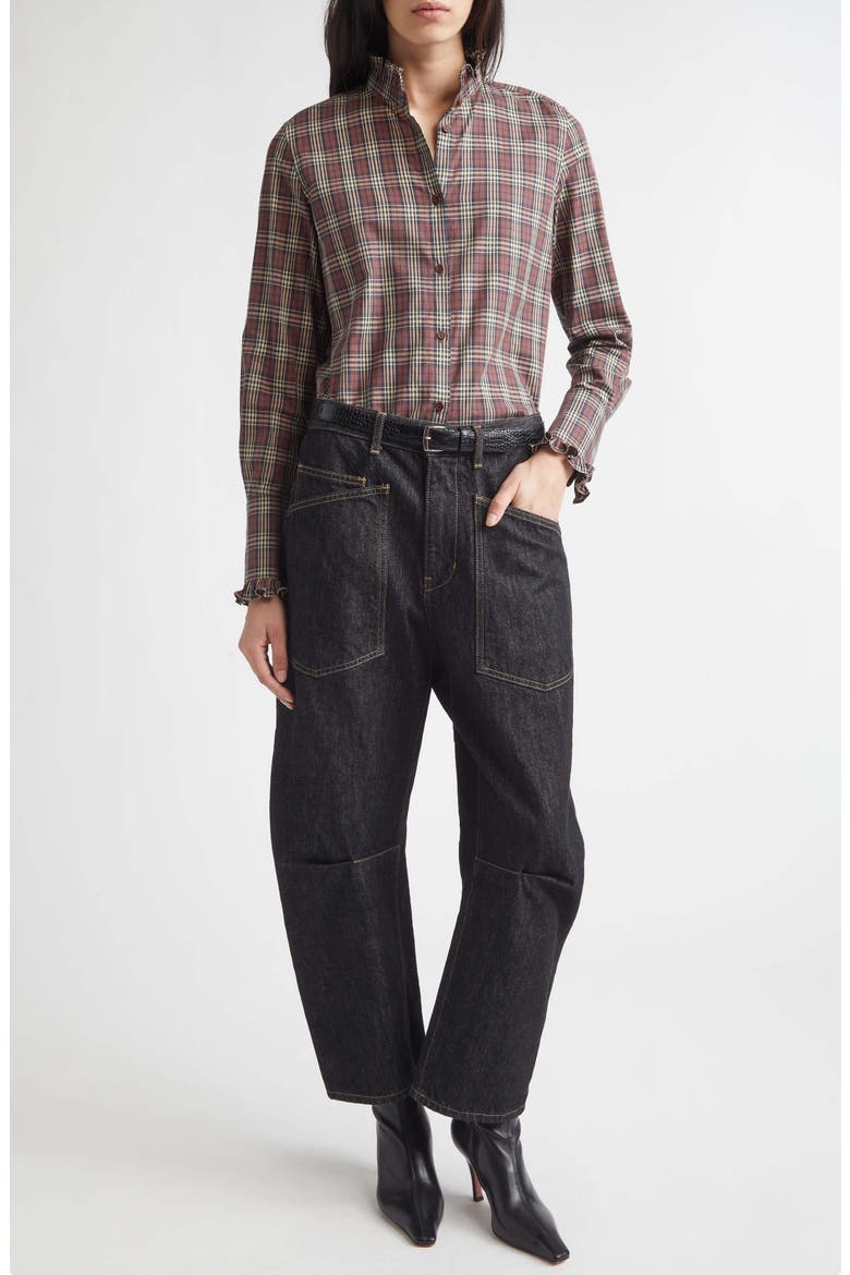 Shon Curved High Waist Jeans, Main, color, RESIN RINSE