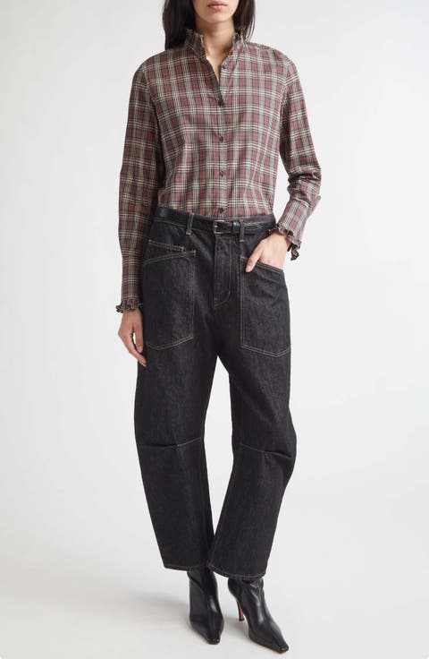 Shon Curved High Waist Jeans