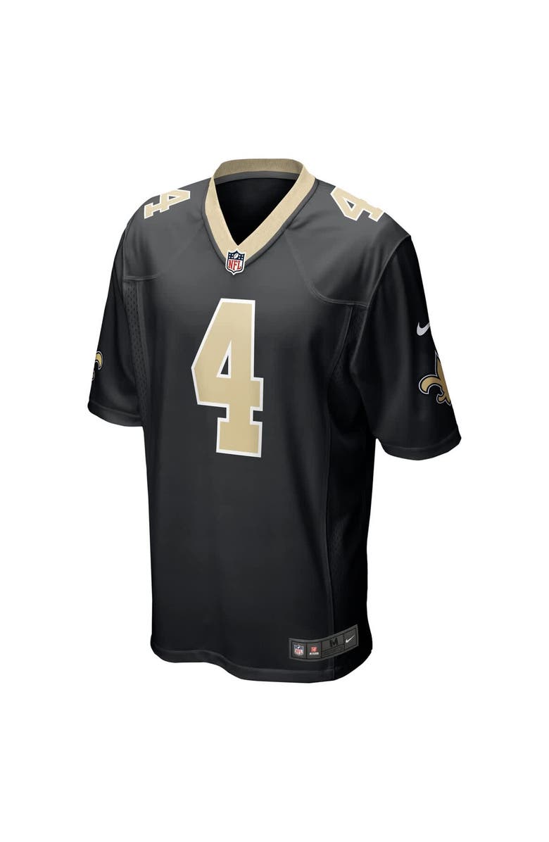 Nike Men's Nike Derek Carr Black New Orleans Saints Game Jersey, Alternate, color, 