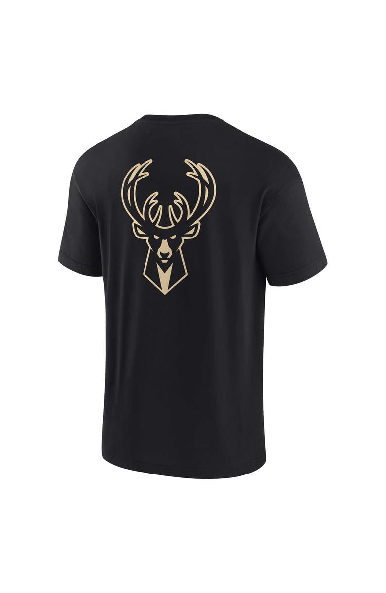 Fanatics Signature Unisex Fanatics Signature Black Milwaukee Bucks Elements Super Soft Short Sleeve T-Shirt, Alternate, color, 