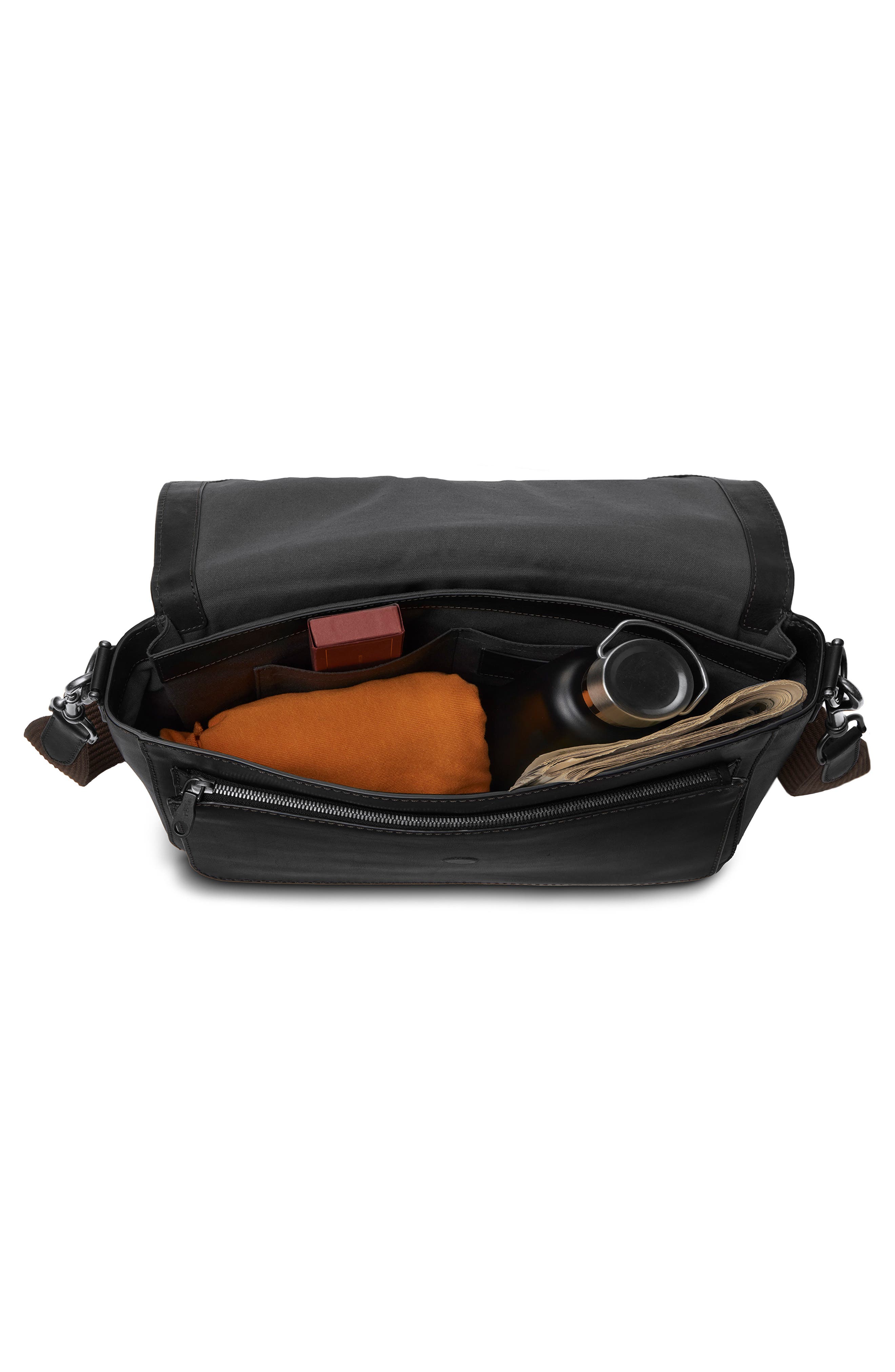 Shinola Canfield Relaxed Leather Messenger Bag, Alternate, color, 