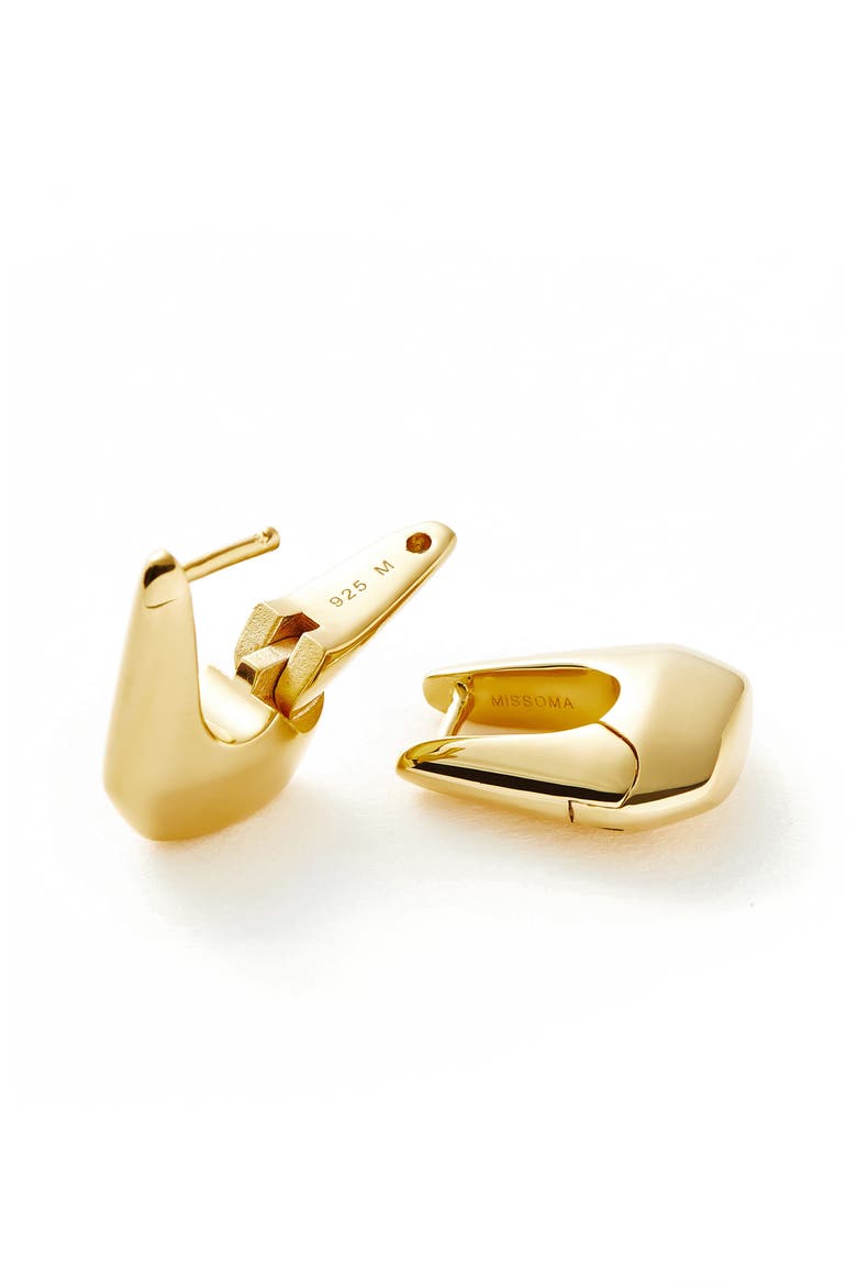 Lucy Williams Arco Small Hoop Earrings, Alternate, color, GOLD