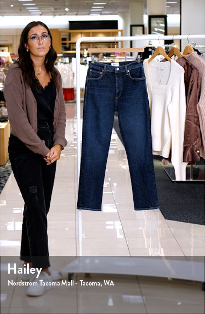 Riley High Waist Ankle Straight Leg Jeans, sales video thumbnail