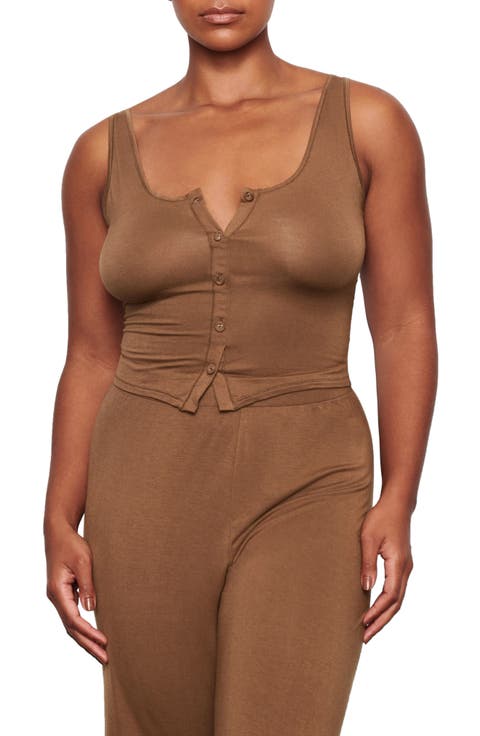 Sleep Button Up Tank
