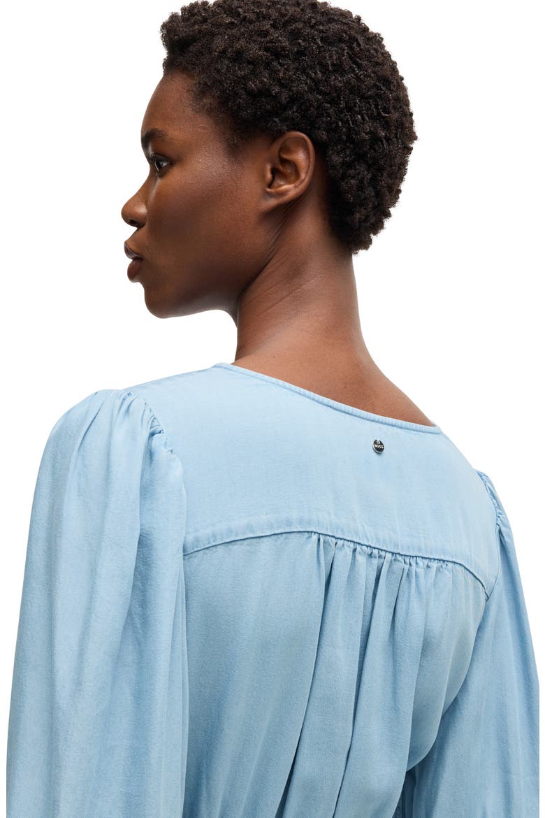 Dezzan Elbow Length Sleeve Dress, Alternate, color, LT PAST/BU