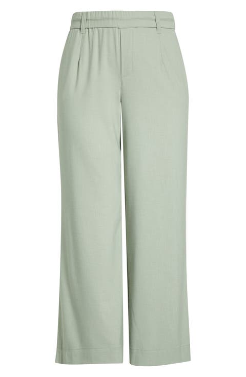 Skyrise High Rise Wide Leg Pants (Plus)
