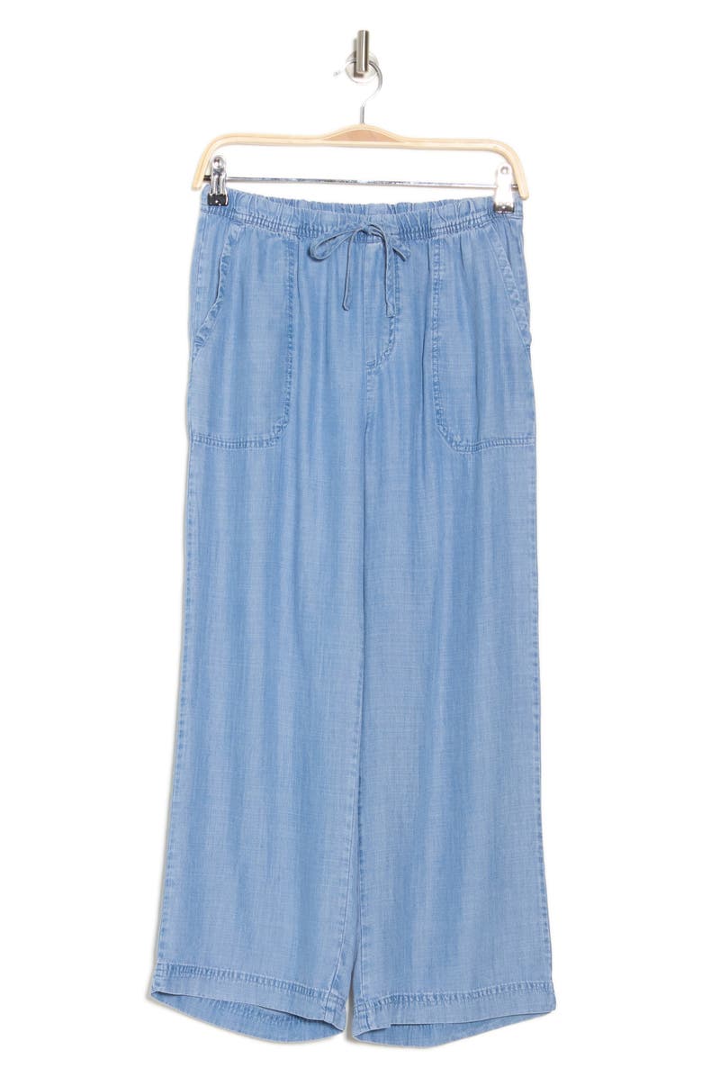 Splendid Chambray Crop Wide Leg Pants, Alternate, color,