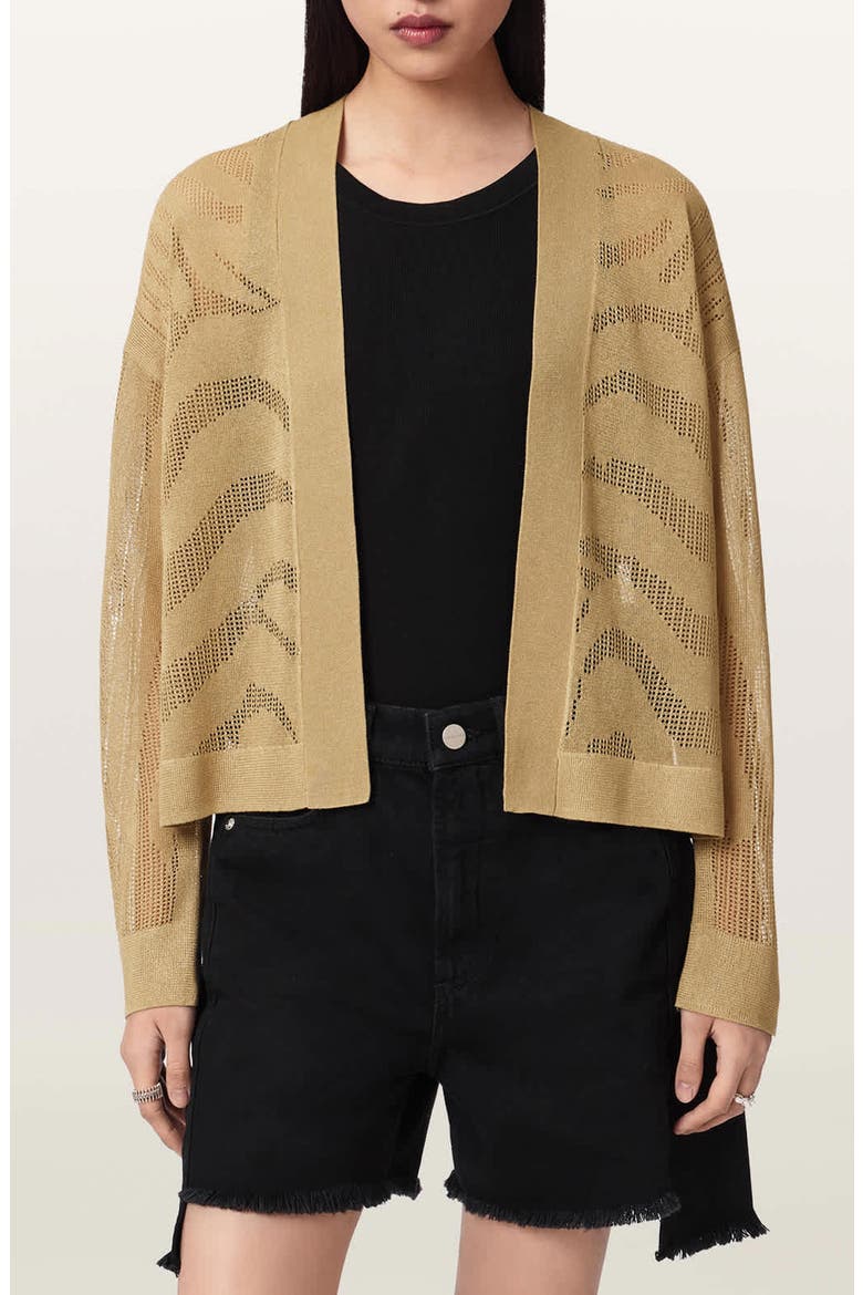 Misha Crop Cardigan, Main, color, SAND GOLD