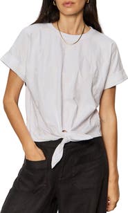 Sanctuary All Day Embroidered Tie Hem T-Shirt