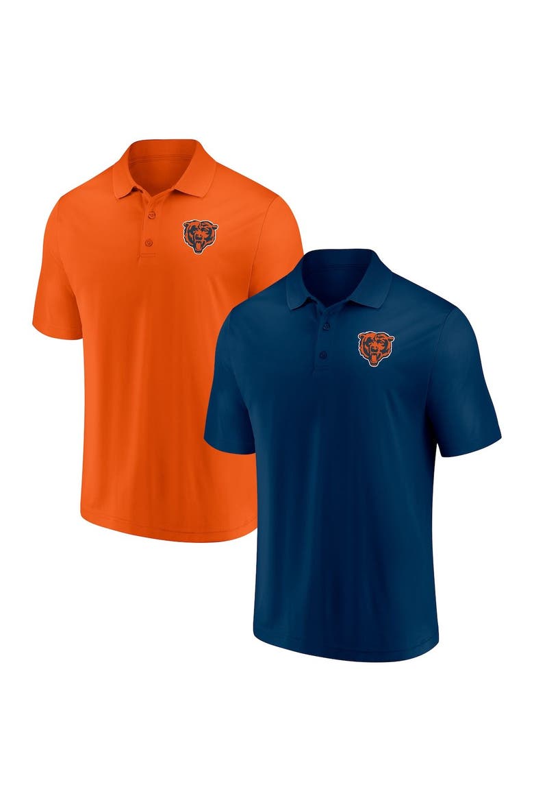 Men's Fanatics Branded Navy/Orange Chicago Bears Home and Away 2-Pack Polo Set, Alternate, color, Navy
