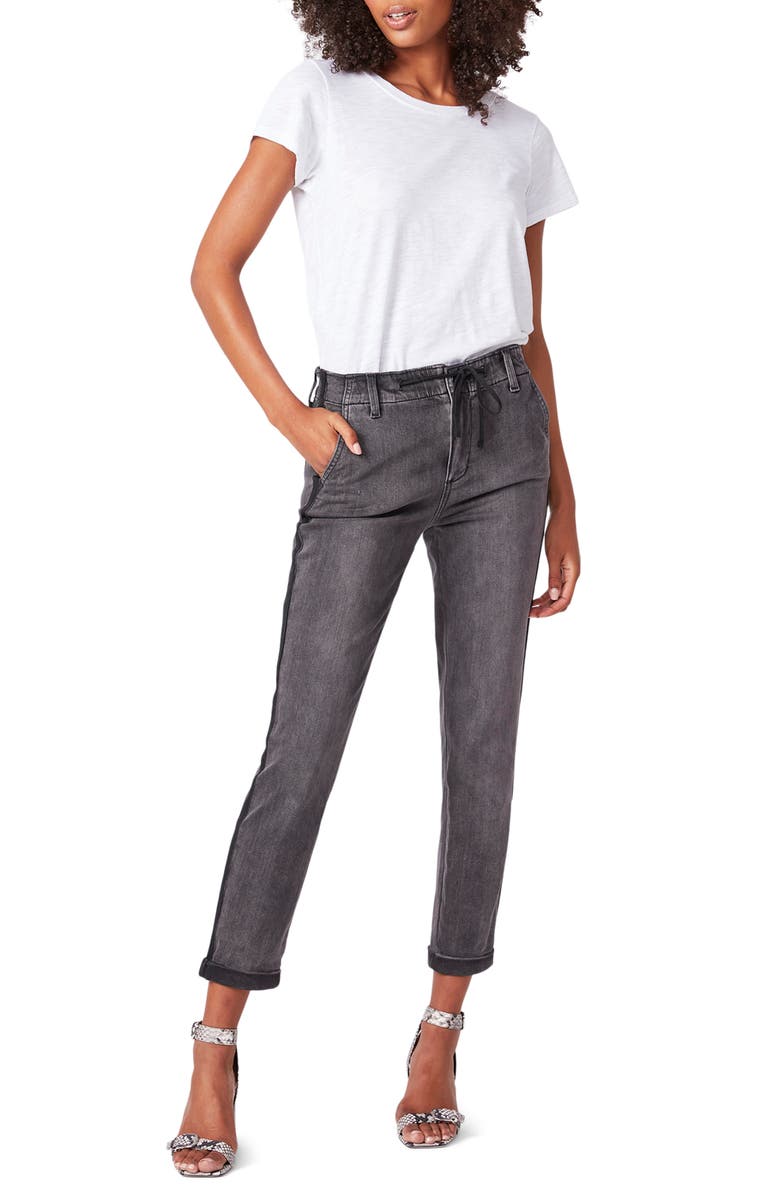 PAIGE Christy Drawstring High Waist Denim Pants, Alternate, color, 