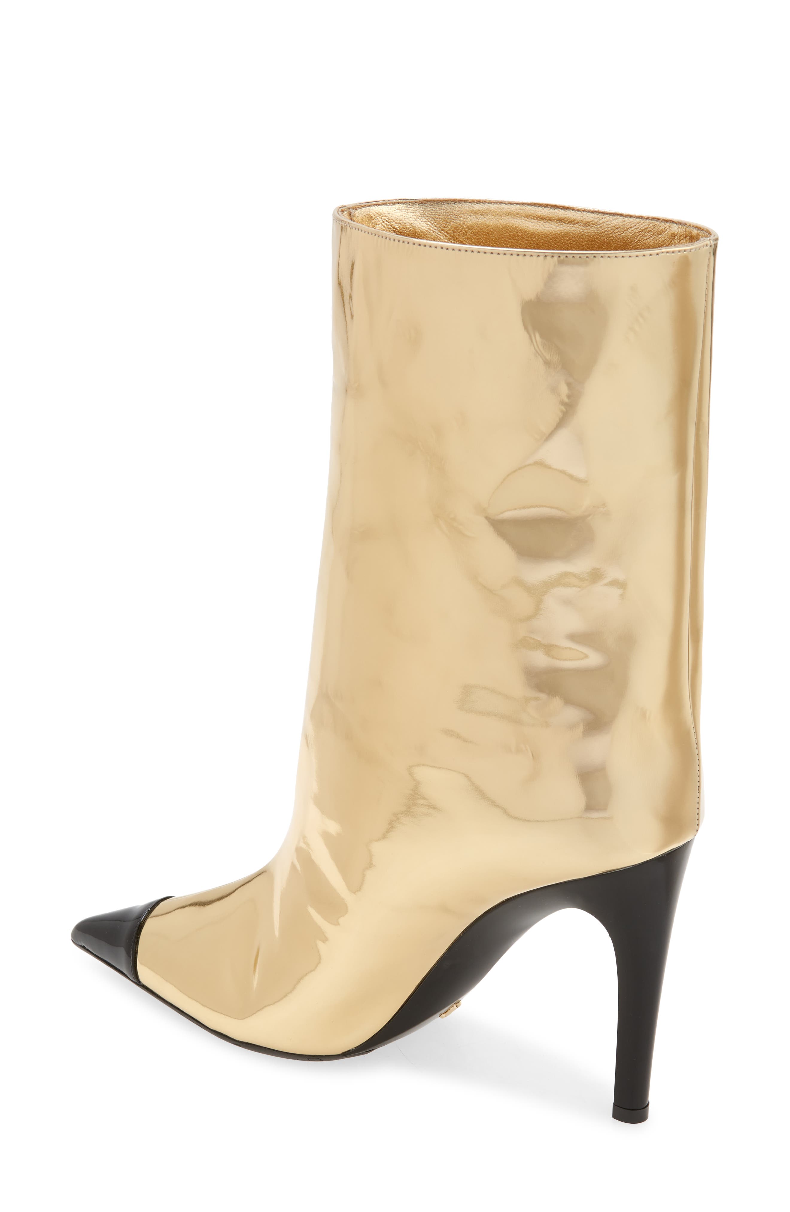 Jimmy Choo Cierra Metallic Leather Bootie Women), Alternate, color, 