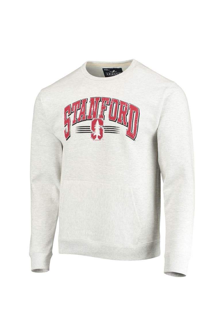 Men's League Collegiate Wear Heathered Gray Stanford Cardinal Upperclassman Pocket Pullover Sweatshirt, Alternate, color, Heather Gray