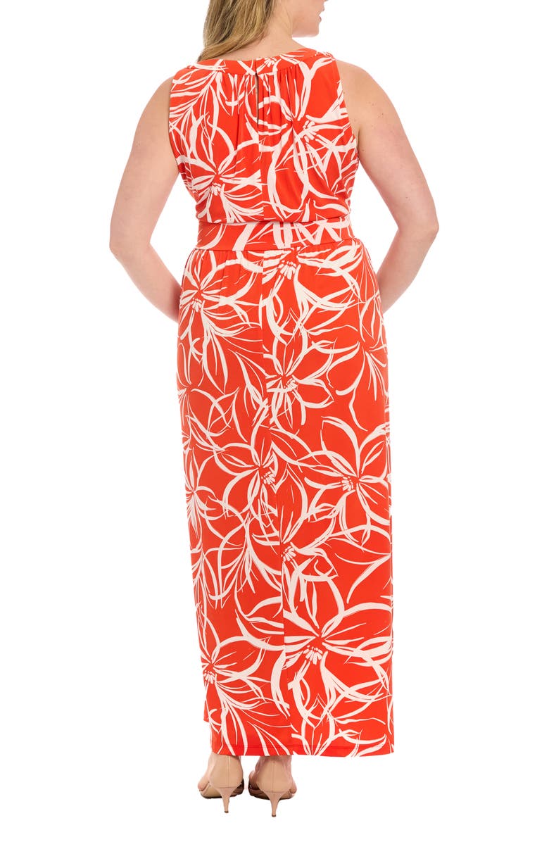 London Times Jersey Maxi Dress, Alternate, color, Red White