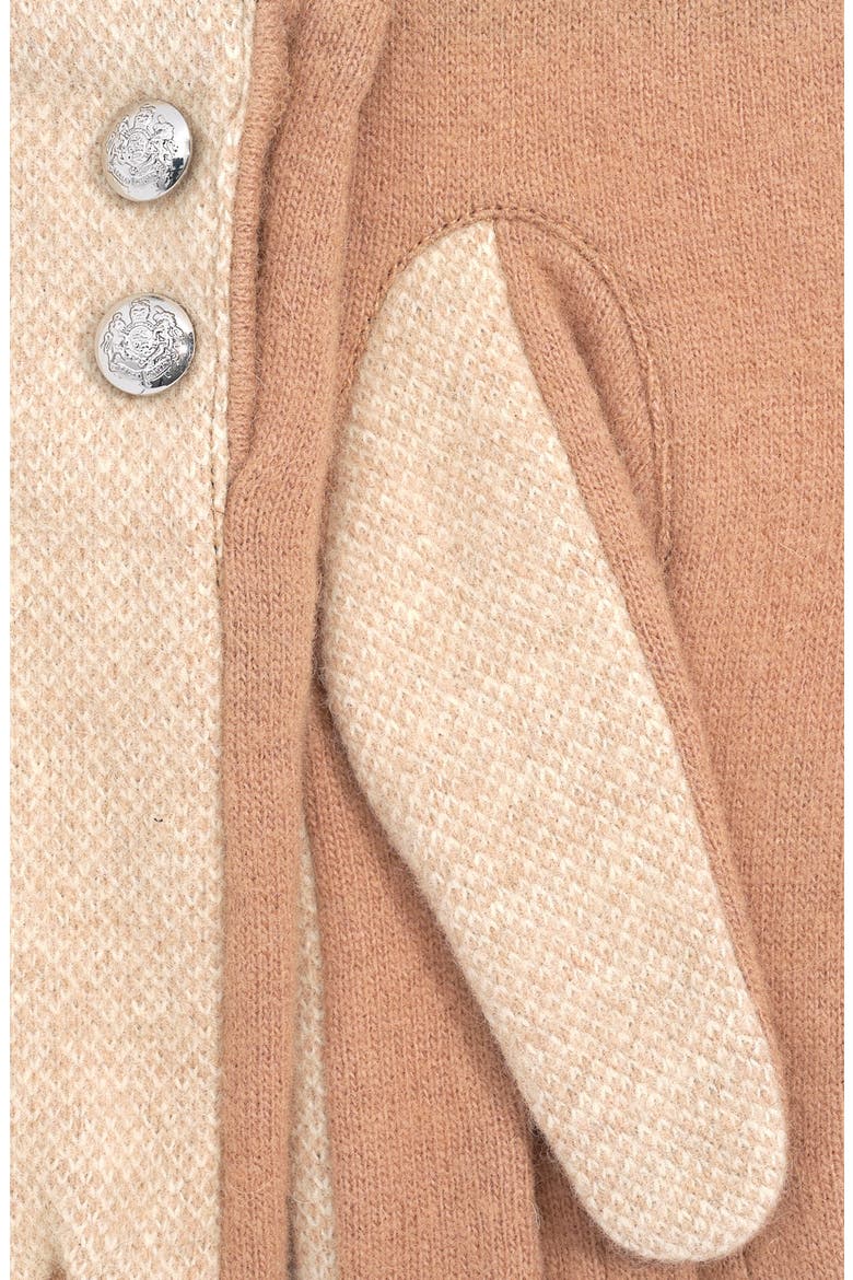 Two-Button Patterned Back Gloves, Alternate, color, CAMEL