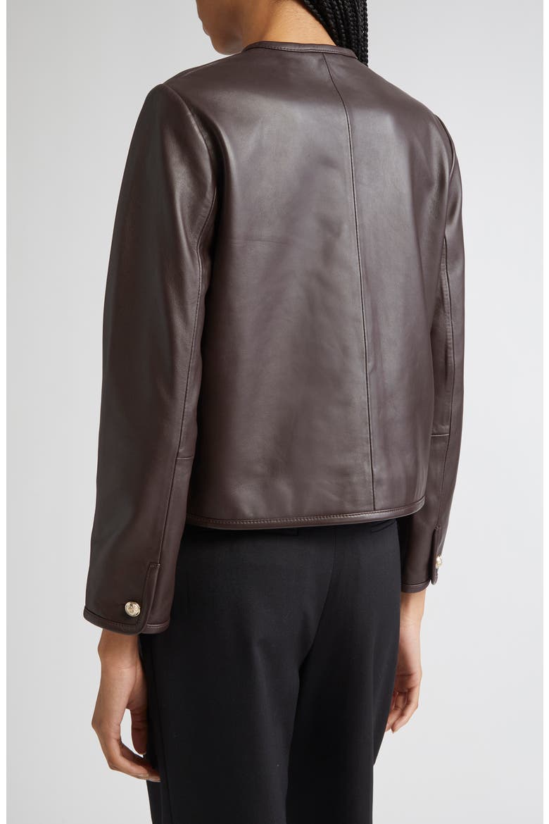 Gracie Leather Jacket, Alternate, color, BURGUNDY
