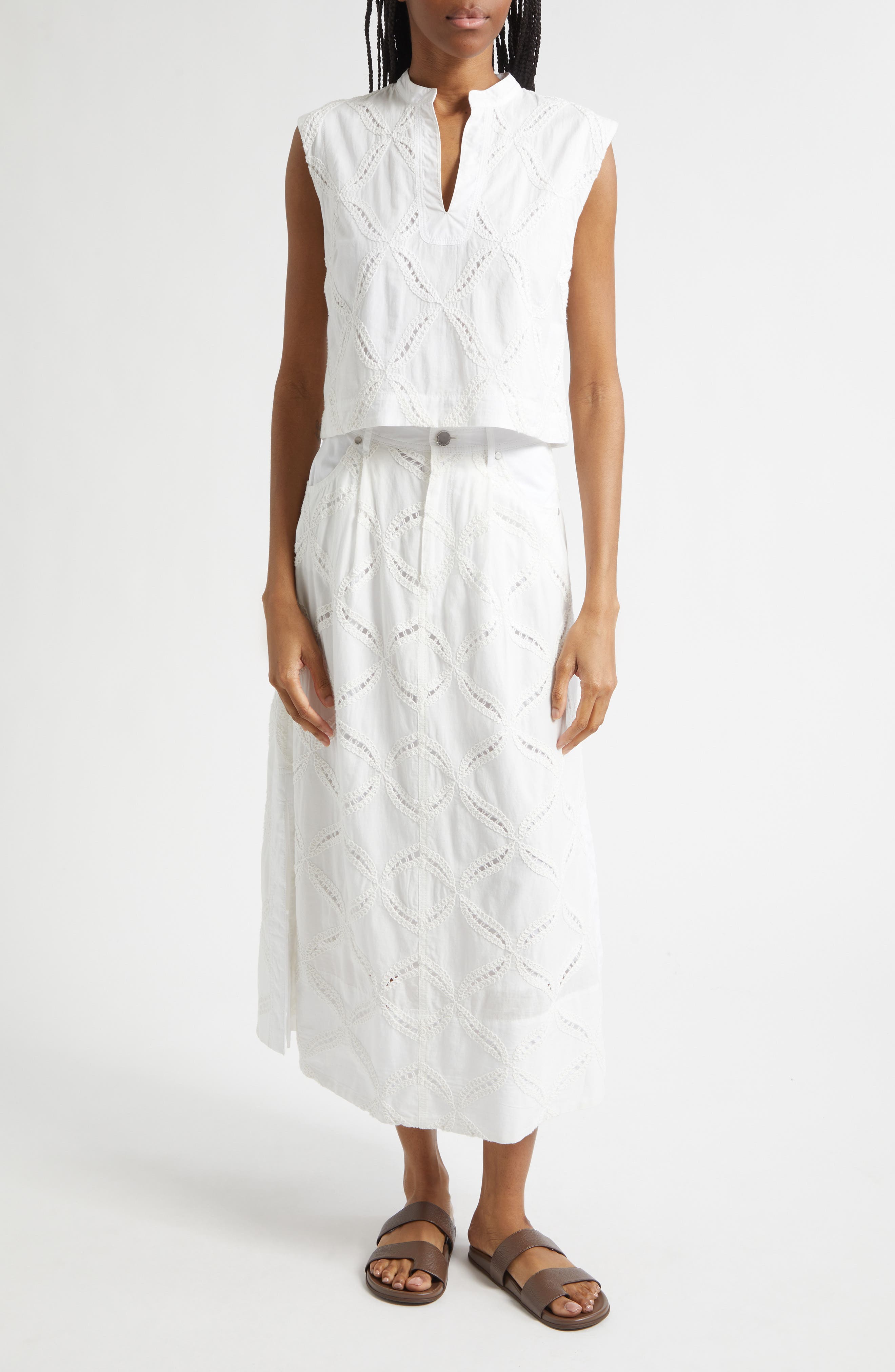 Nydia Cotton Eyelet Skirt - image 2
