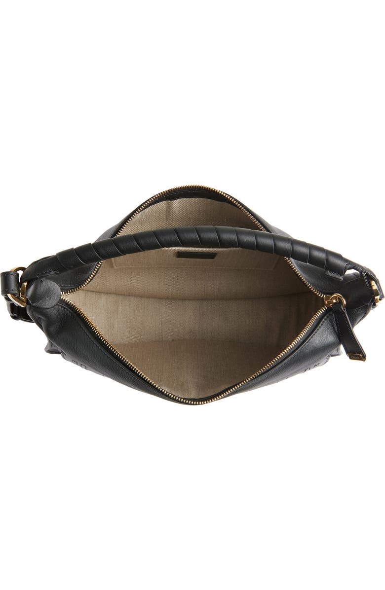 Chloé Small Marcie Leather Shoulder Bag, Alternate, color, Black