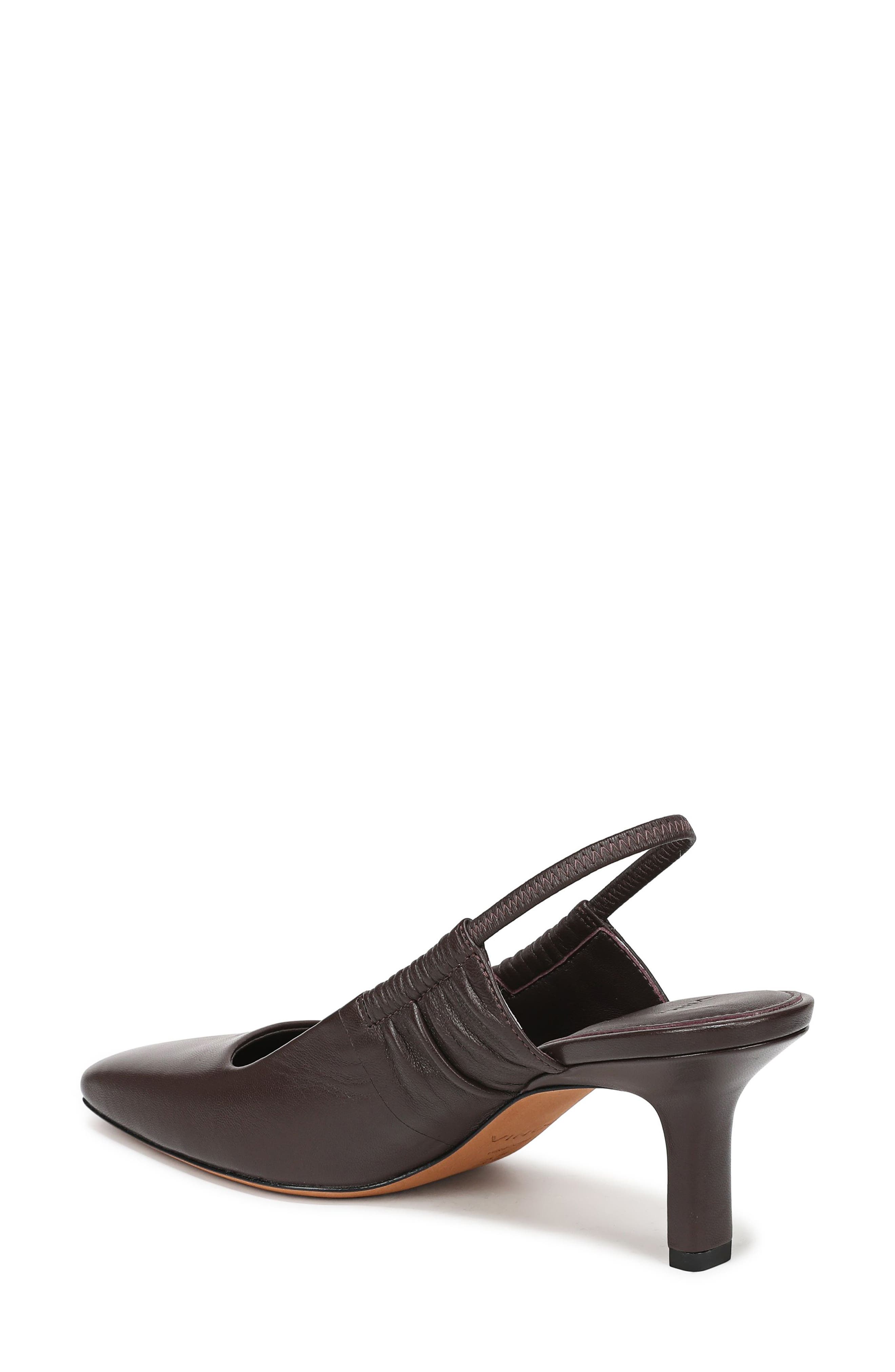 Vince Ven Leather Slingback Pump, Alternate, color, Ganache