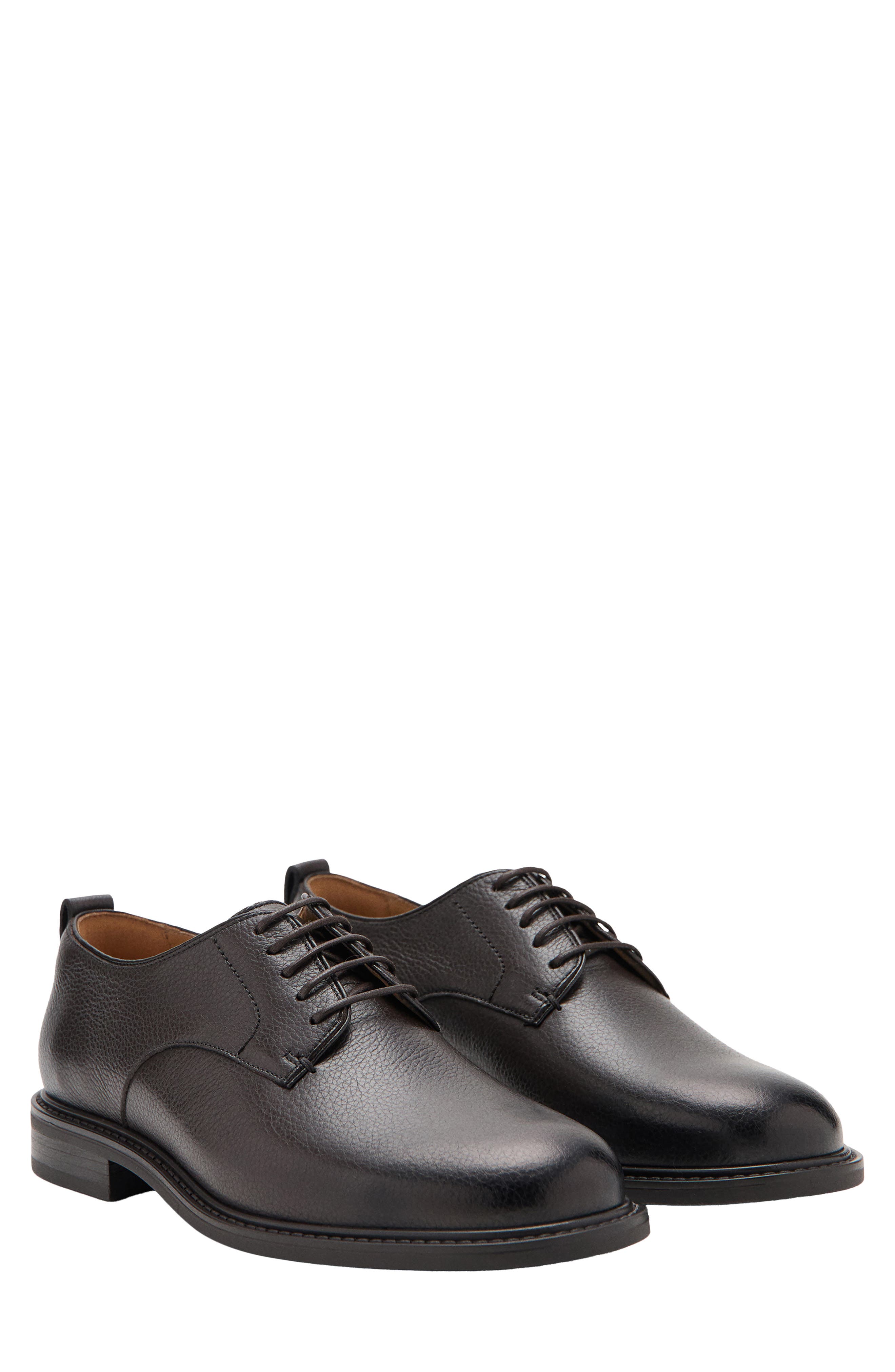 Leather Derby, Main, color, BROWN