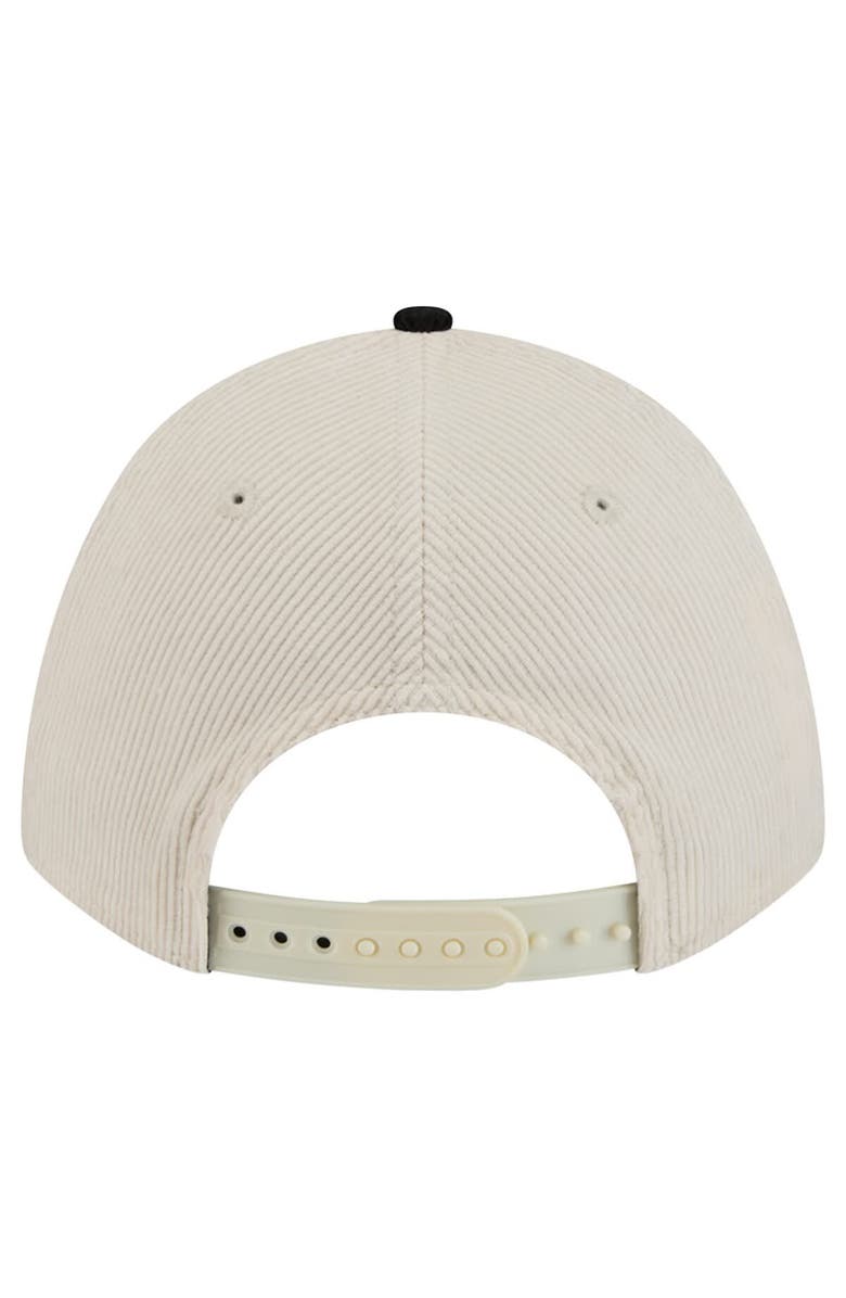New Era Men
s New Era Black/Cream Iowa Hawkeyes Arch Two-Tone Corduroy 9FORTY A-Frame Adjustable Hat, Alternate, color, Black