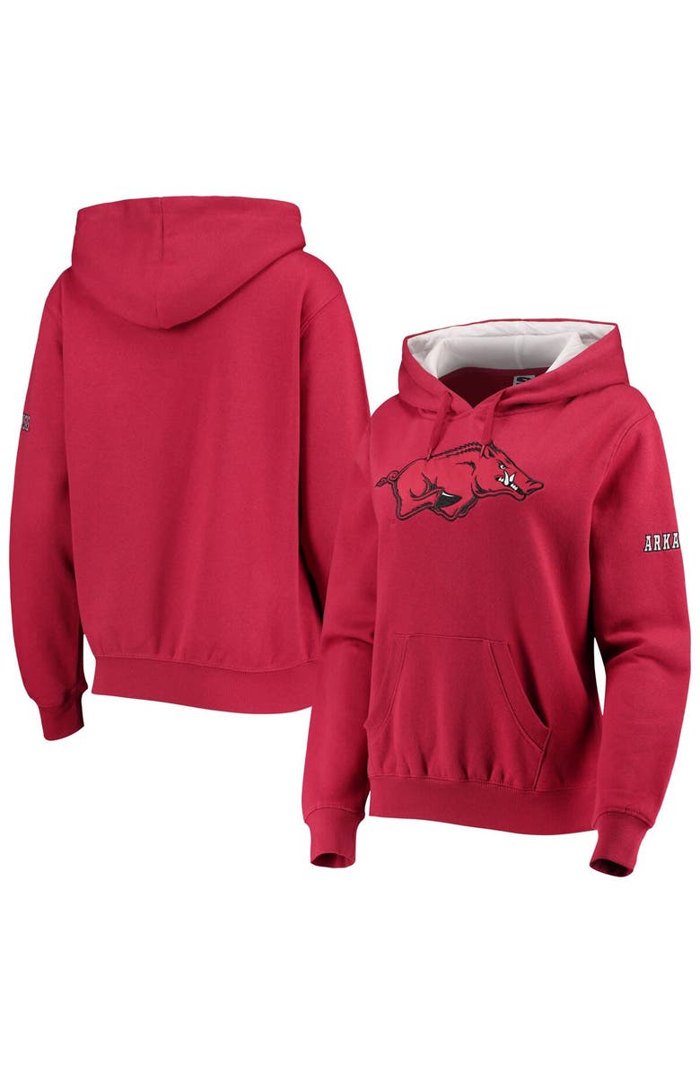 STADIUM ATHLETIC Women's Stadium Athletic Cardinal Arkansas Razorbacks Big Logo Pullover Hoodie, Main, color, Cardinal