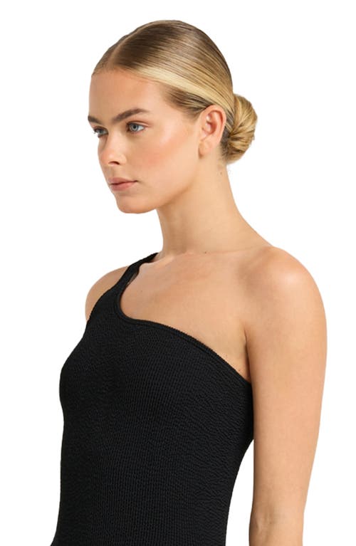 Bondeye Bond-eye One-shoulder One-piece Swimsuit In Black Eco