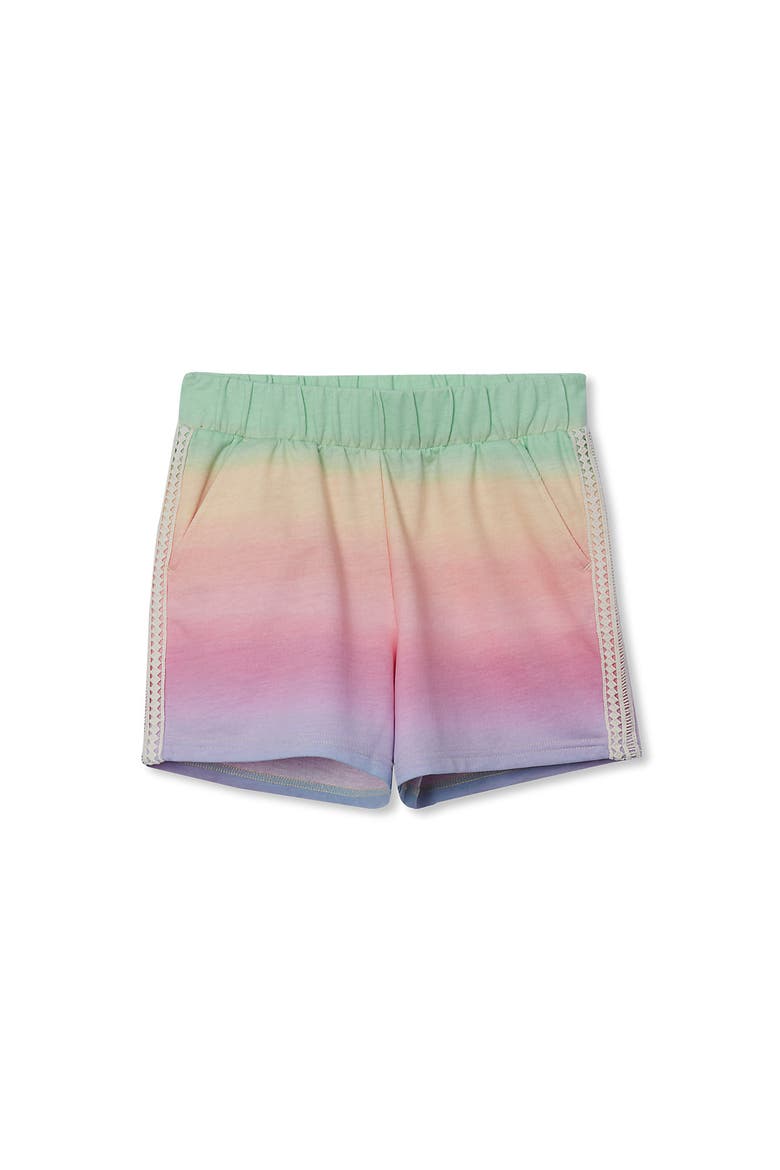 Girls French Terry Pull On Shorts, Main, color, Pastel Ombre
