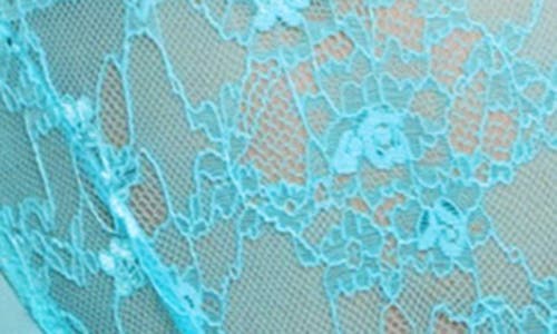 Dreamgirl Ruffle Plunge Lace Teddy In Blue