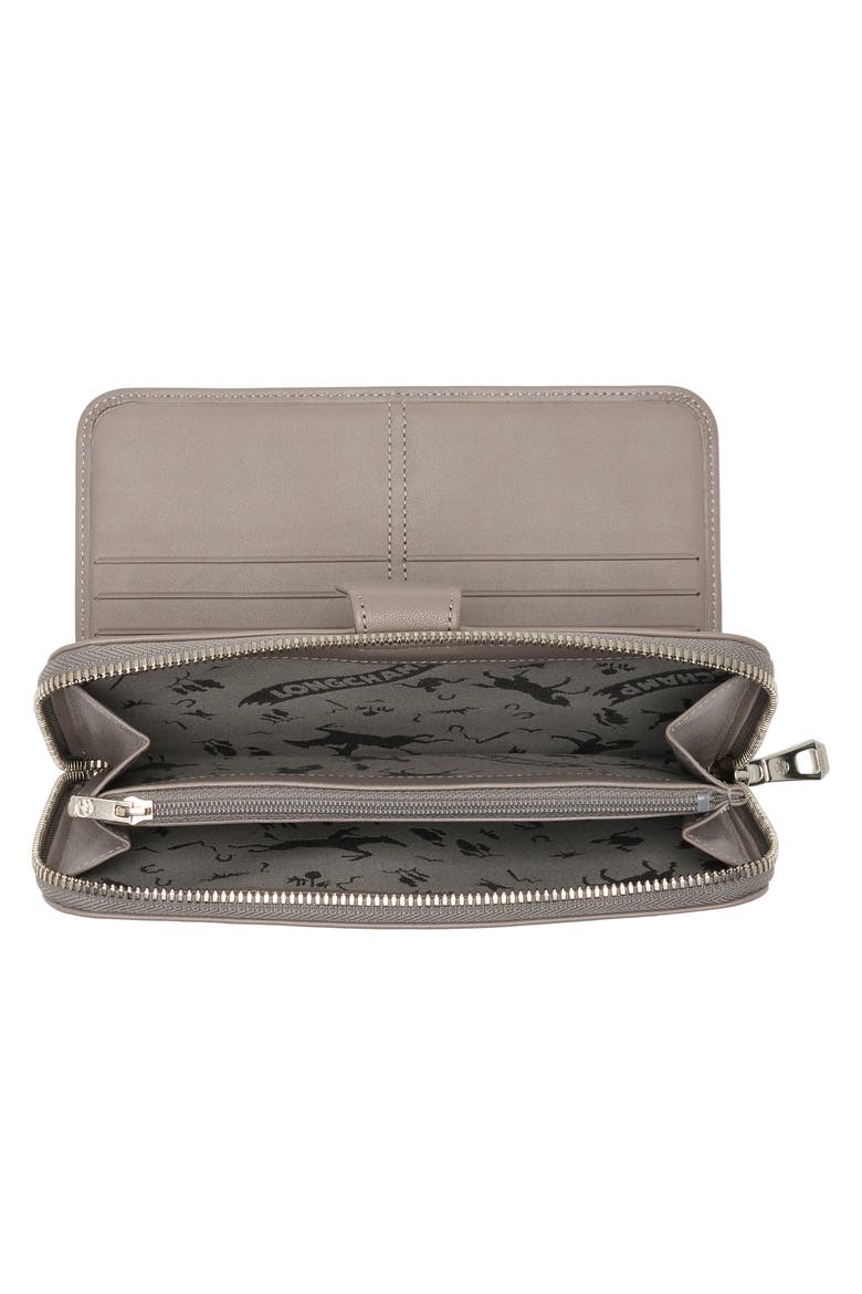 Le Pilage Cuir Large Zip Wallet, Alternate, color, PEBBLE