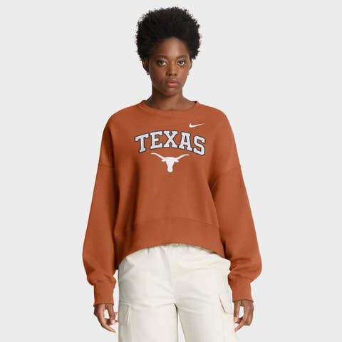Women's Nike Texas Orange Texas Longhorns Oversized Phoenix Arch Pullover Sweatshirt