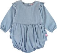 RuffleButts Long Sleeve Flutter Bubble Romper