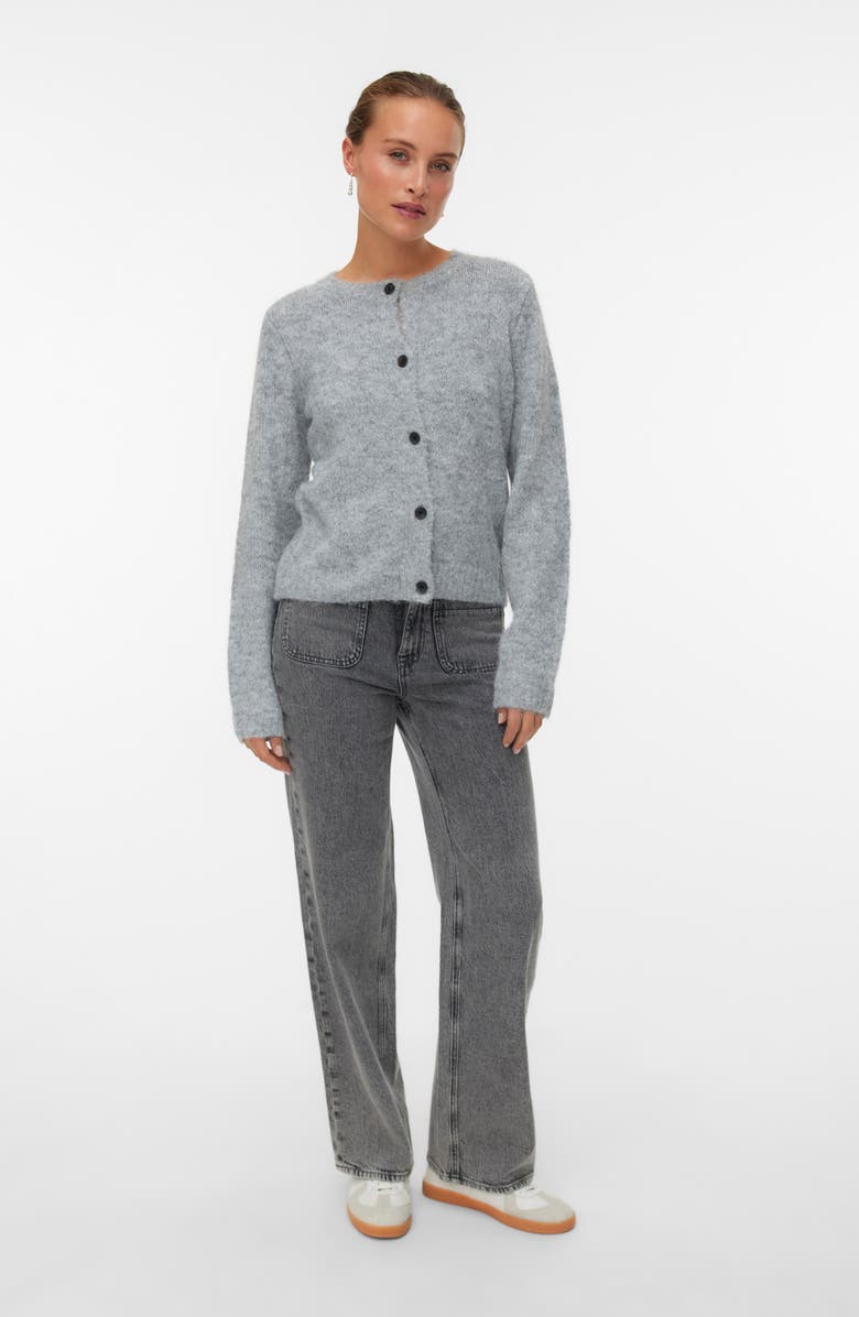 VERO MODA Novah Cardigan, Alternate, color, Medium Grey Melange