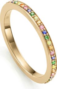 Monica Vinader Skinny Semiprecious Stone Stacking Ring