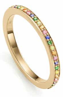 Monica Vinader Skinny Semiprecious Stone Stacking Ring