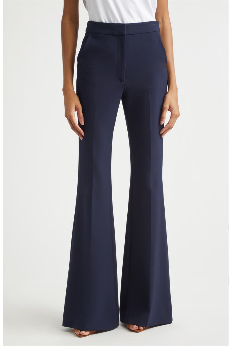 Arden High Waist Flare Leg Pants, Main, color, NAVY