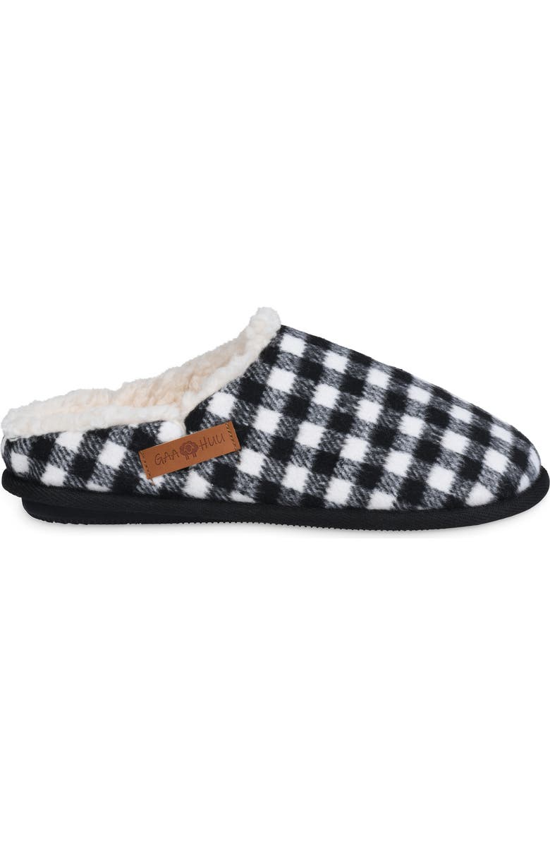 GAAHUU Buffalo Check Faux Shearling Lined Slipper, Alternate, color,
