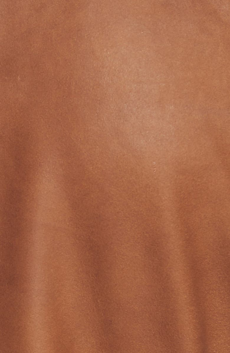 Missani Le Collezioni Missani Le Collezioni Lambskin Leather Jacket, Alternate, color, 