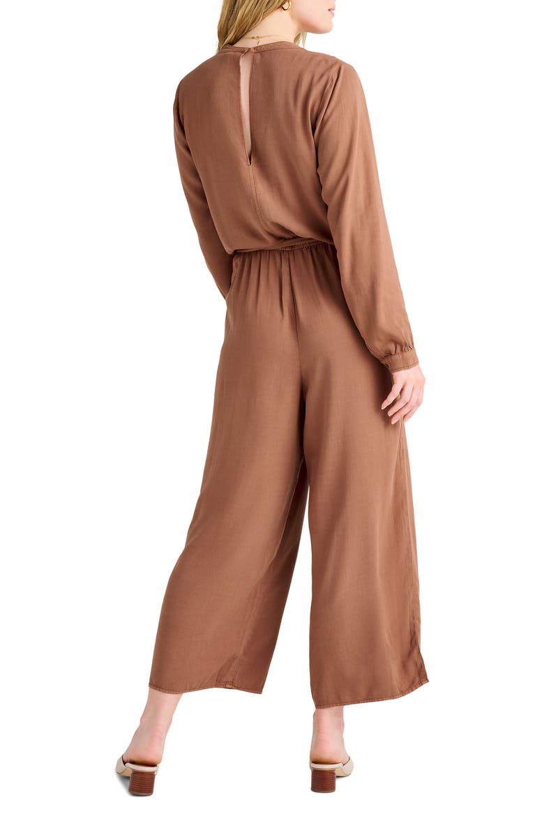Teaghan Tie Waist Jumpsuit, Alternate, color, HENNA