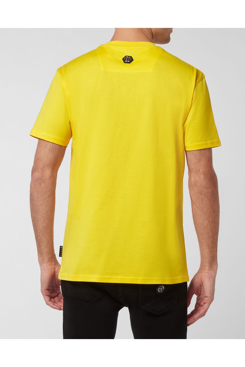 T-shirt Round Neck Ss With Crystals Men, Alternate, color, yellow