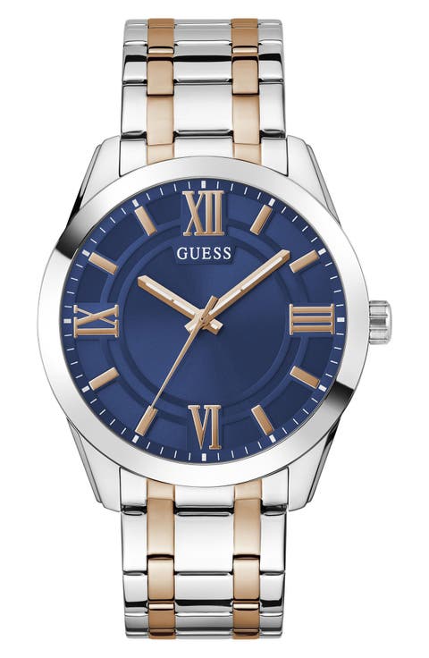 Elliot Blue Dial Two-Tone Bracelet Watch, 44mm