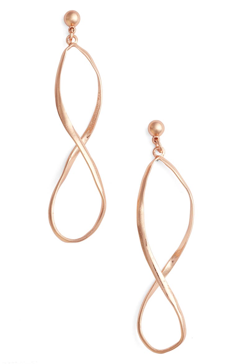 Drop Earrings, Main, color, ROSE GOLD