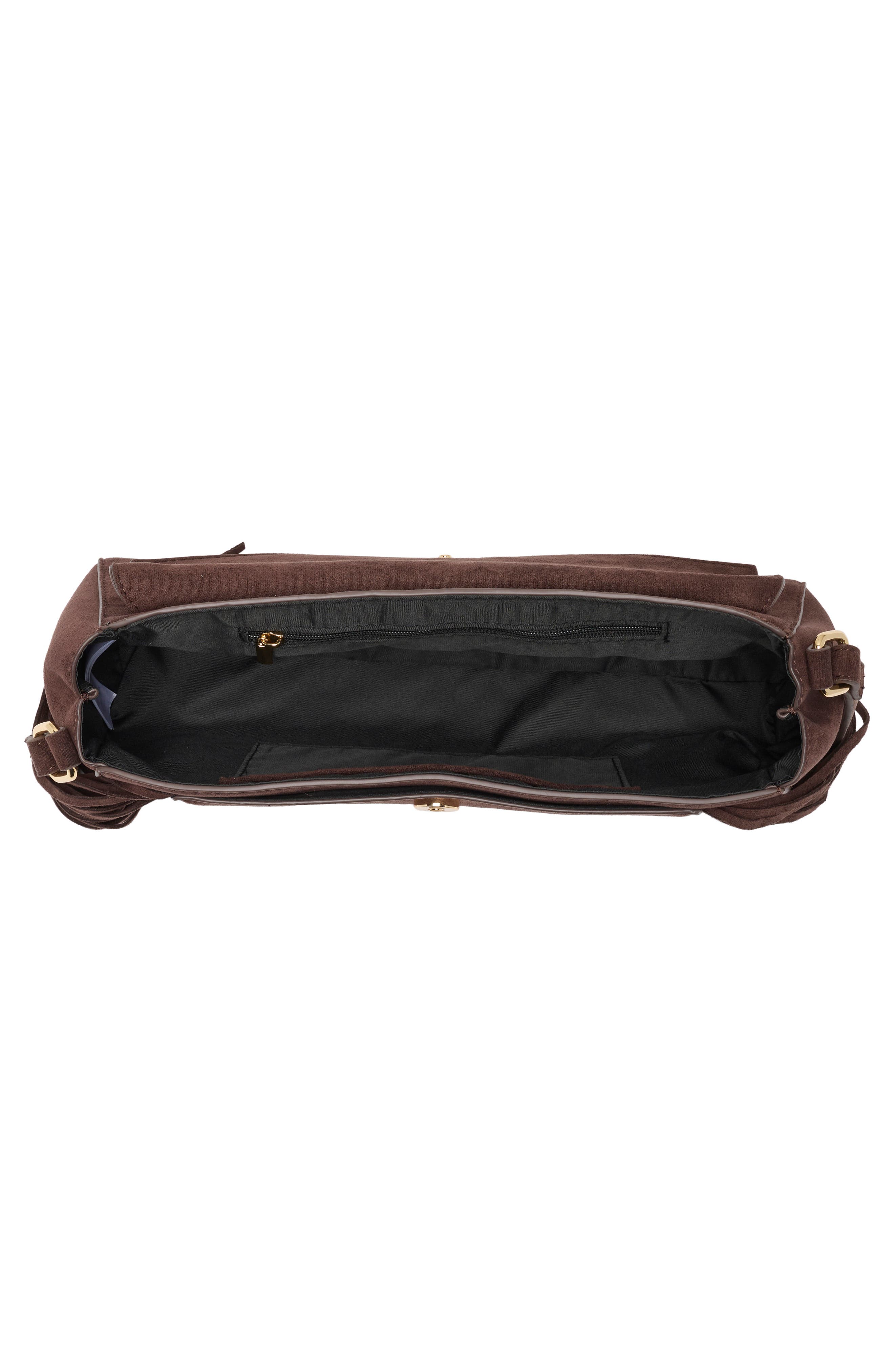 Barlowe Fringe Shoulder Bag, Alternate, color, BROWN