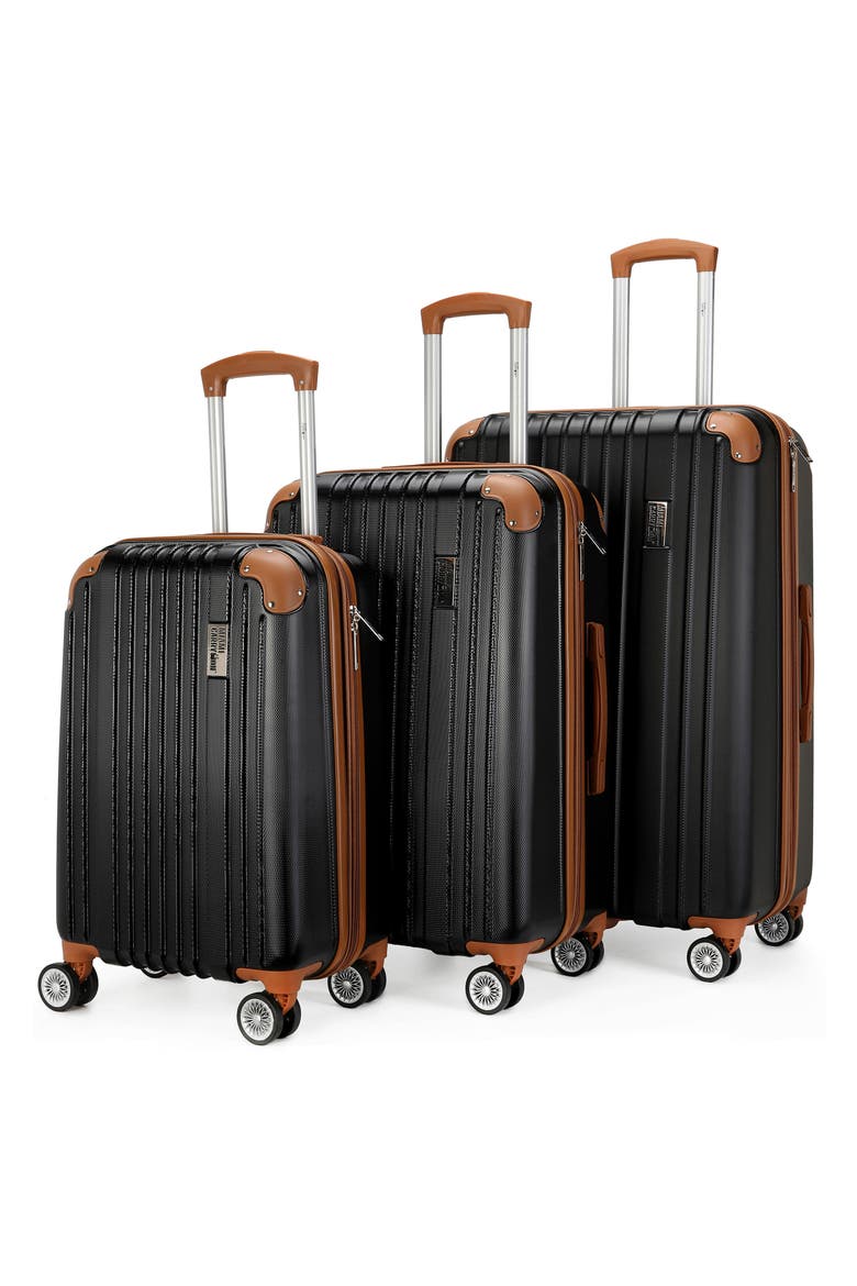 Collins 3-Piece Hardside Spinner Luggage Set, Alternate, color, BLACK