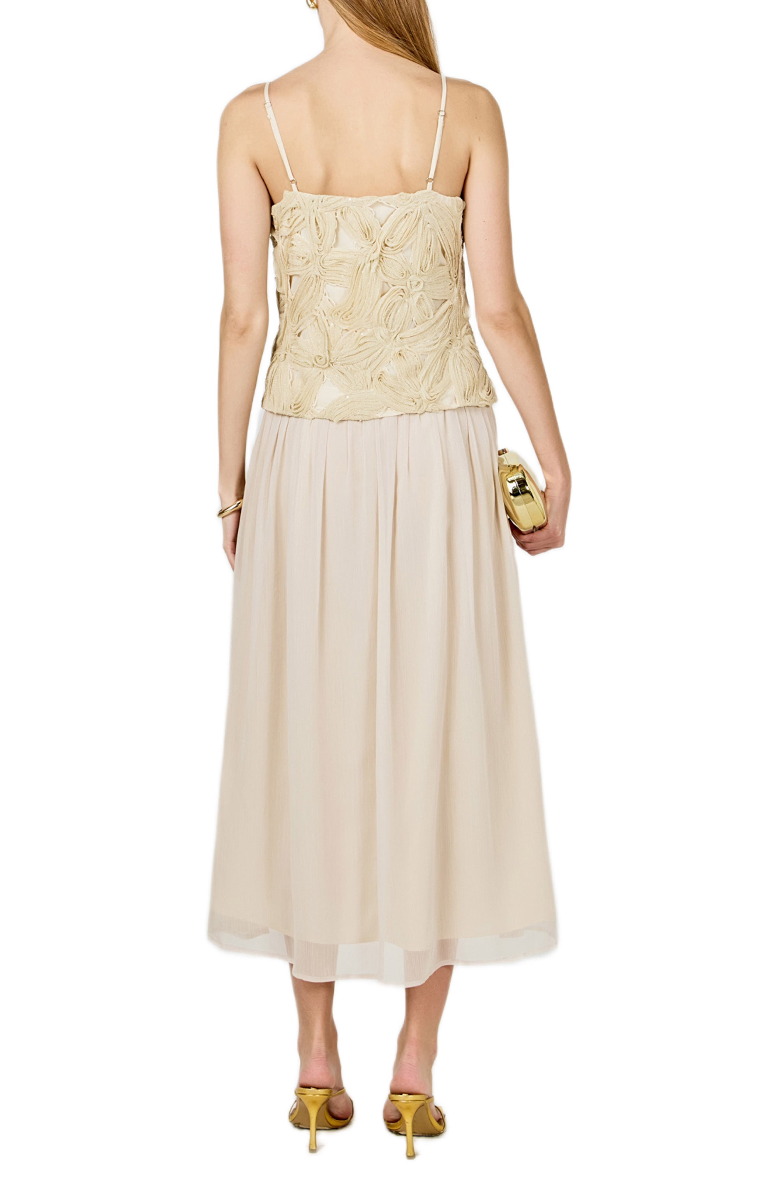 Floral Pattern Sleeveless Maxi Dress - image 2